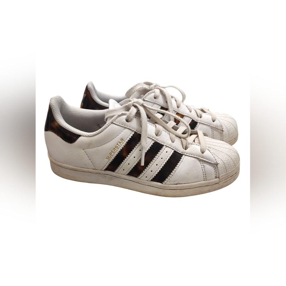 Adidas Classic Superstar Tortoiseshell Sneakers, 6.5 - Picture 2 of 7